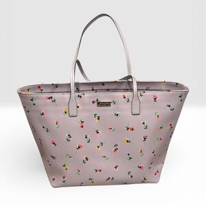 Kate Spade New York Floral Tote Bag Lavender Multicolor